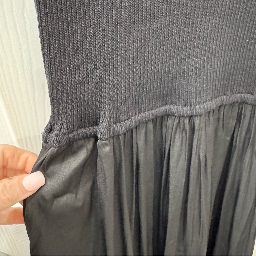 Elan Black mockneck sleeveless mixed media maxi dress size medium new with tags - Picture 11 of 12